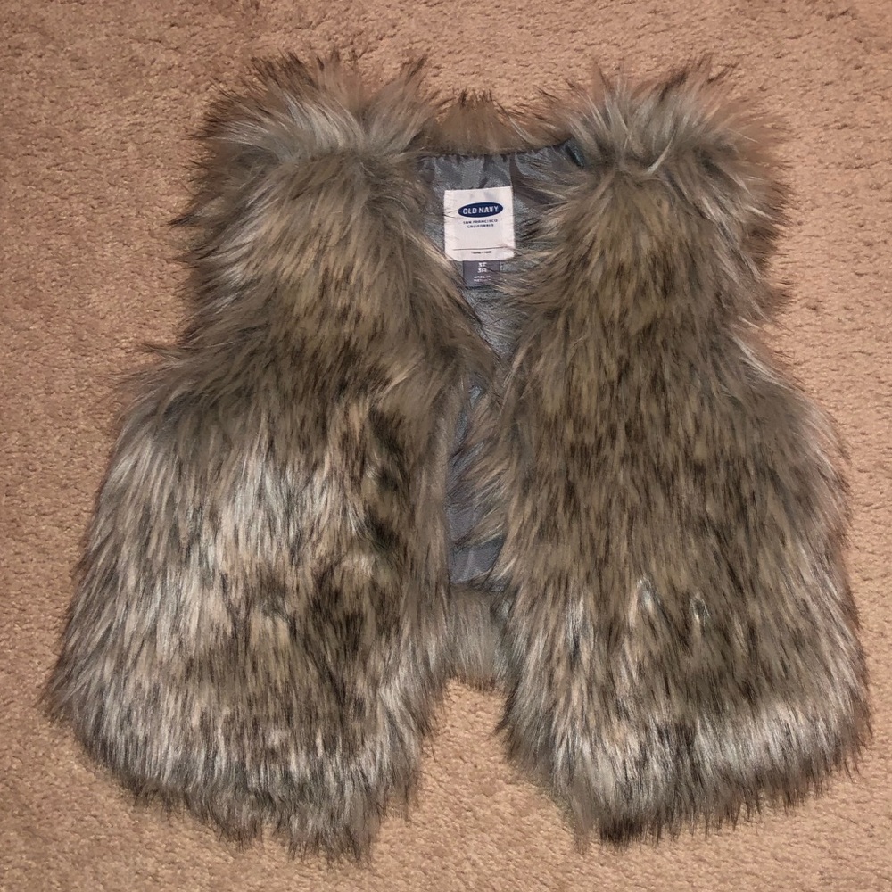 Old Navy Faux Fur Vest - 3T